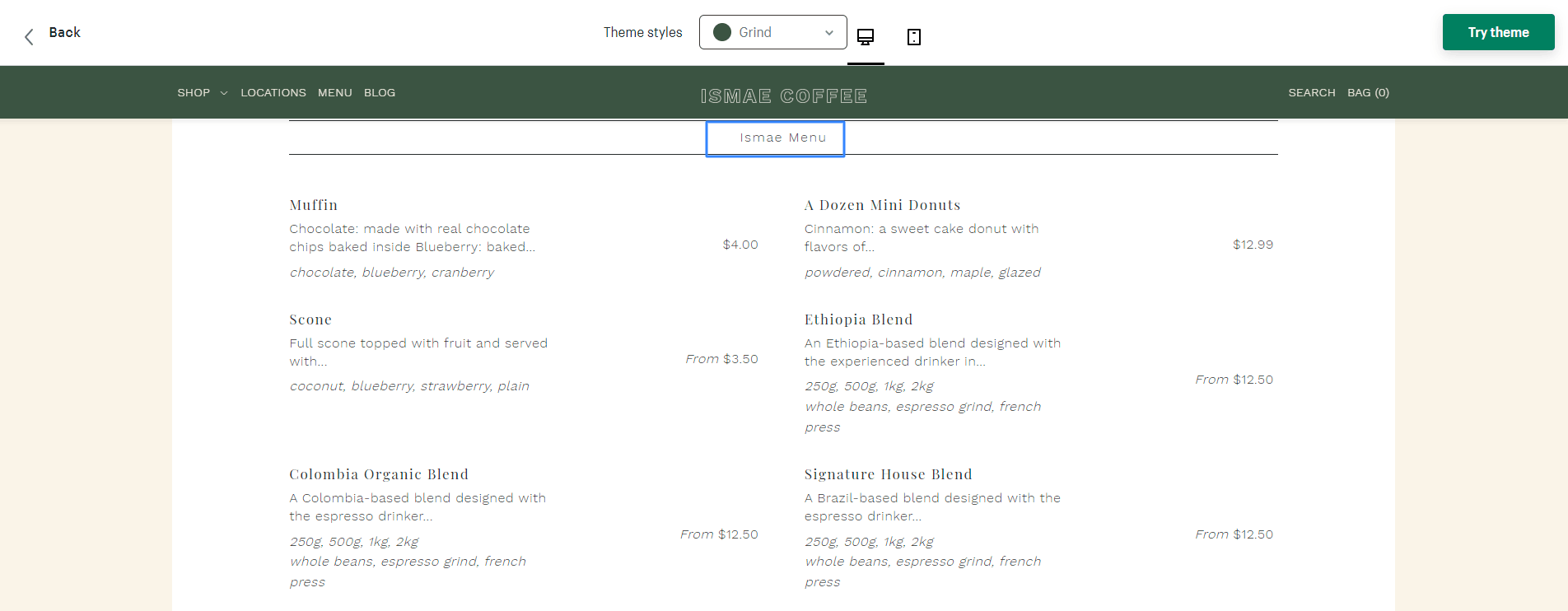 Shopify Theme Underground